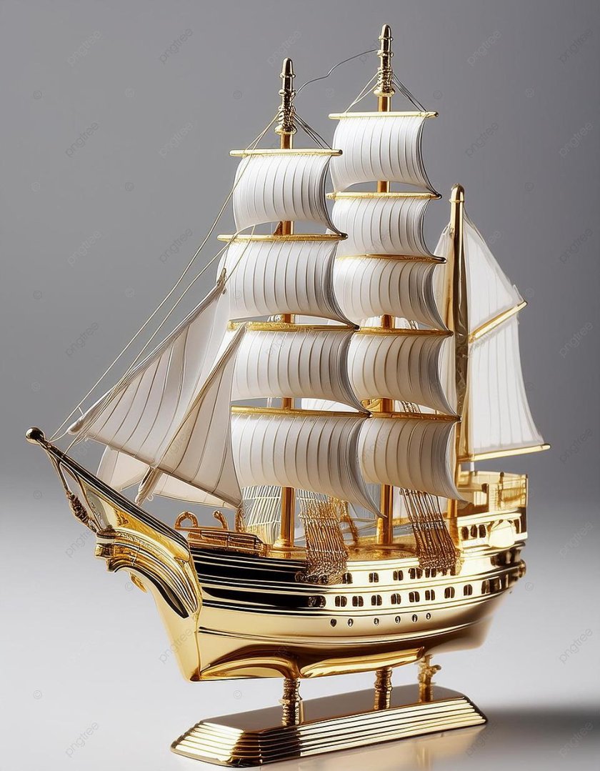 Корабль с белыми парусами