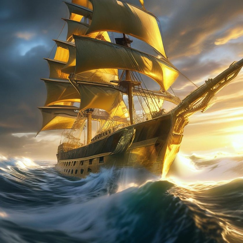 Корабль плывущий