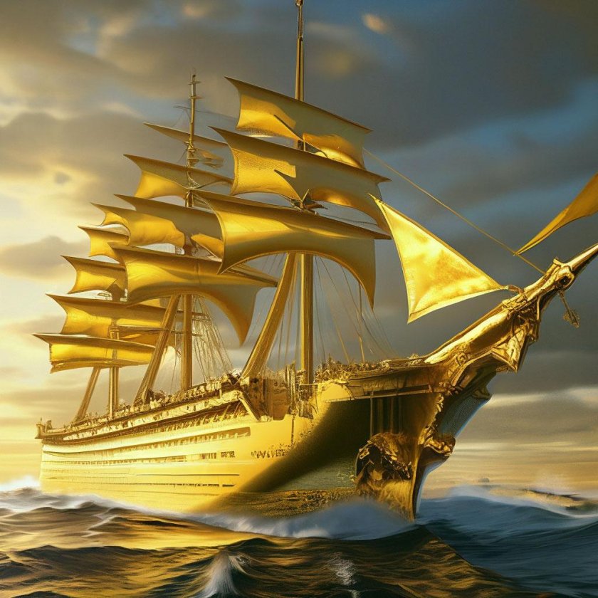 Корабль плывет