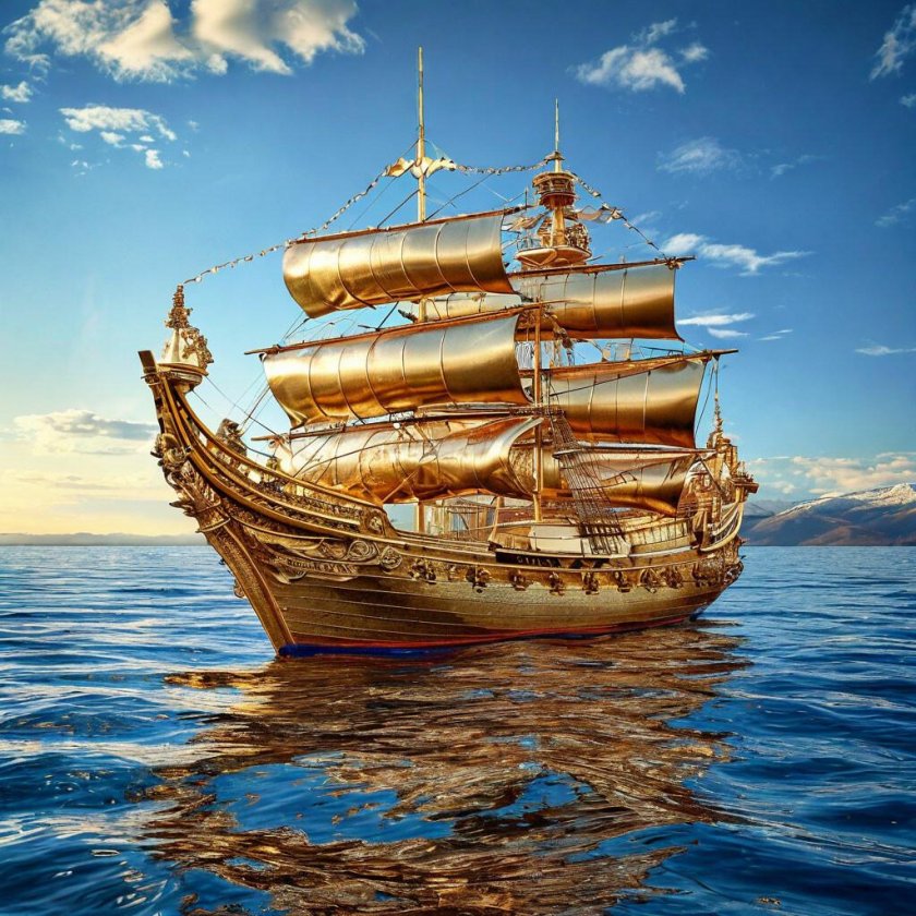 Картина корабль парусник