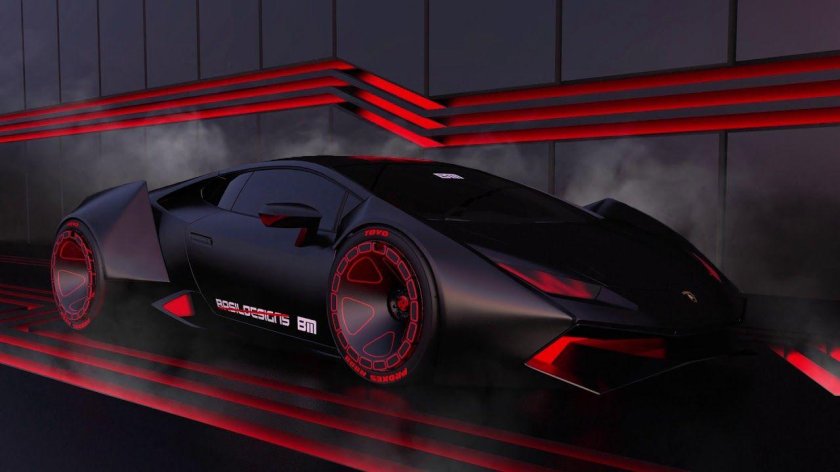 Ламборджини Хуракан неон