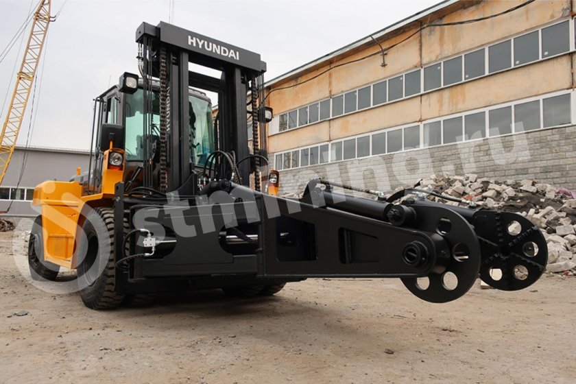 Шинный манипулятор с переходной плитой на погрузчик kg3800-35