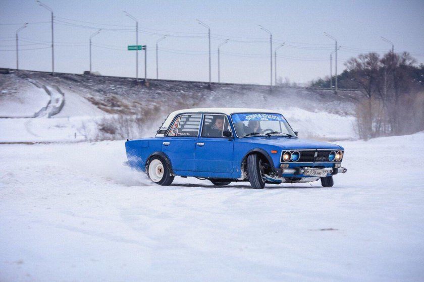 Дрифт Жигули ВАЗ 2107 зимний