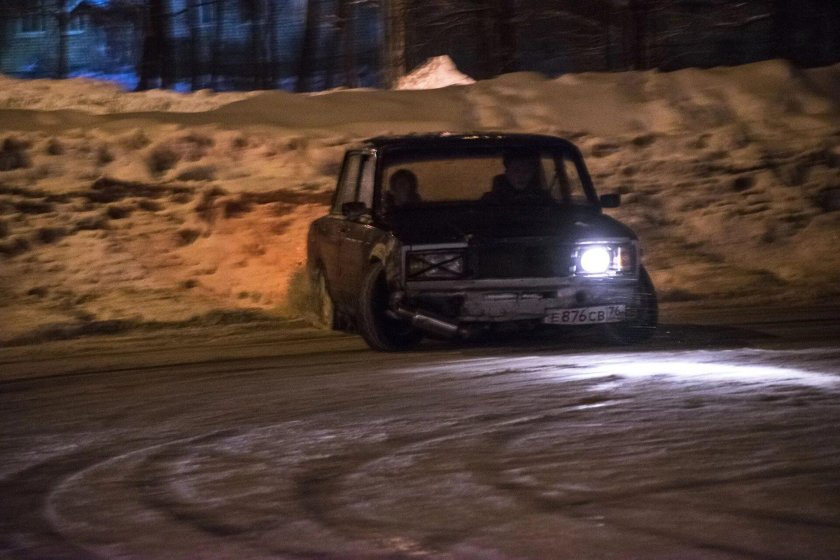 ВАЗ 2107 дрифт зима