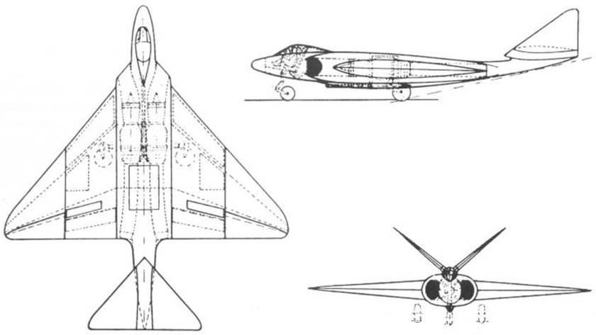 Истребитель чертеж