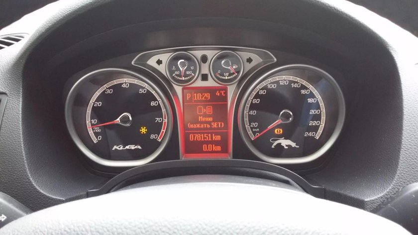 Ford Kuga панель приборов