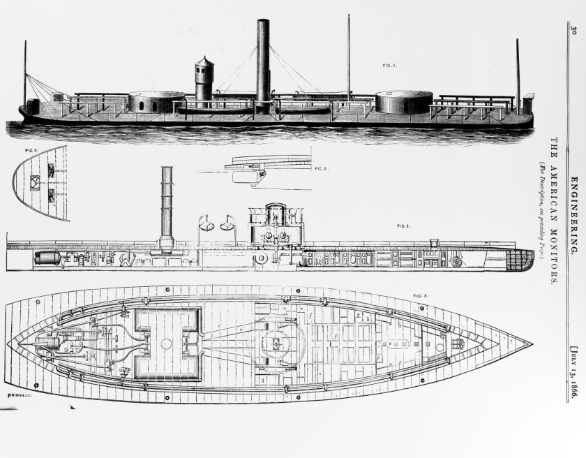 Броненосец монитор 1862 чертежи