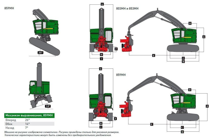 Харвестер John Deere 1270 схема