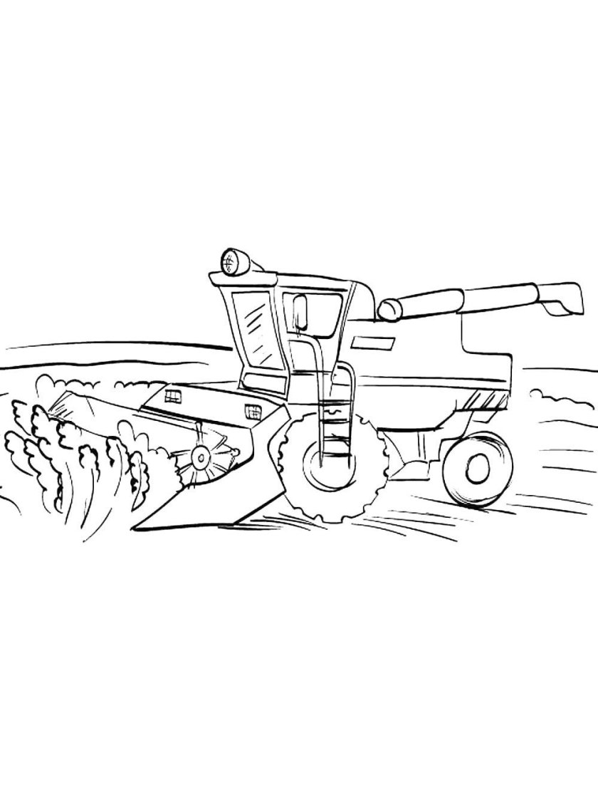 Комбайн John Deere раскраска