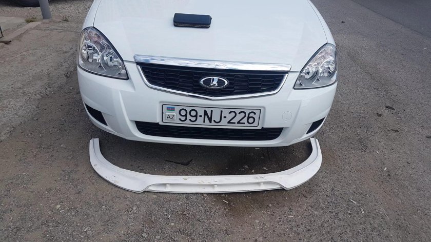 Сплиттер (губа) переднего бампера Приора-2