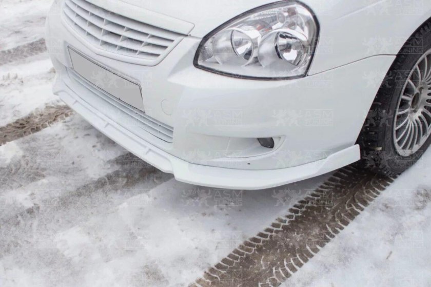 Сплиттер переднего бампера Барс Приора