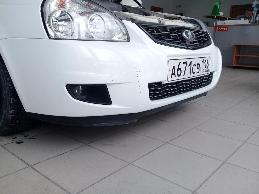 Губа на бампер Приора 1