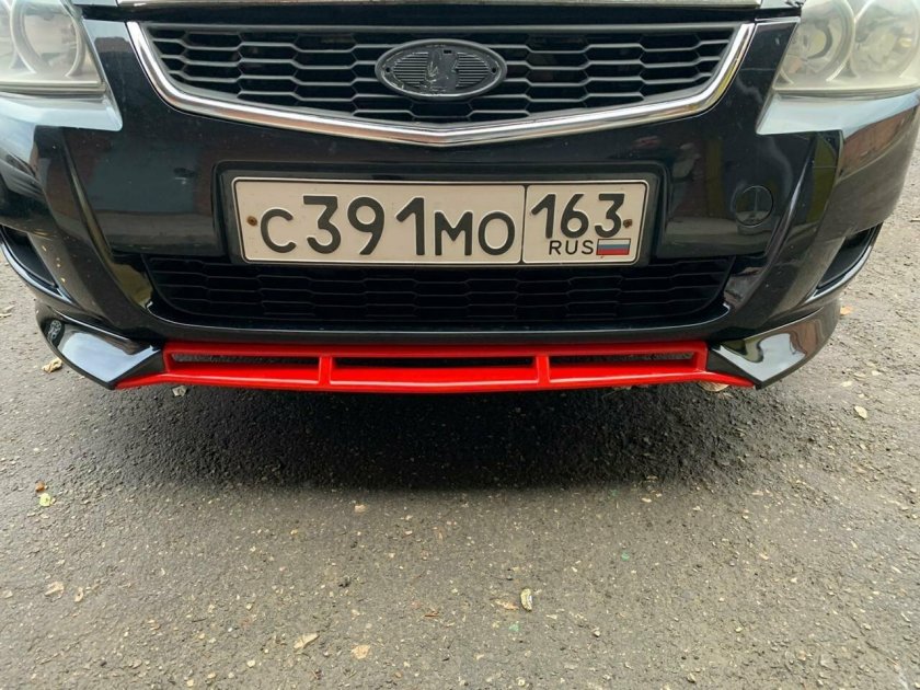 Сплиттер переднего бампера Лада Приора se "Барс"