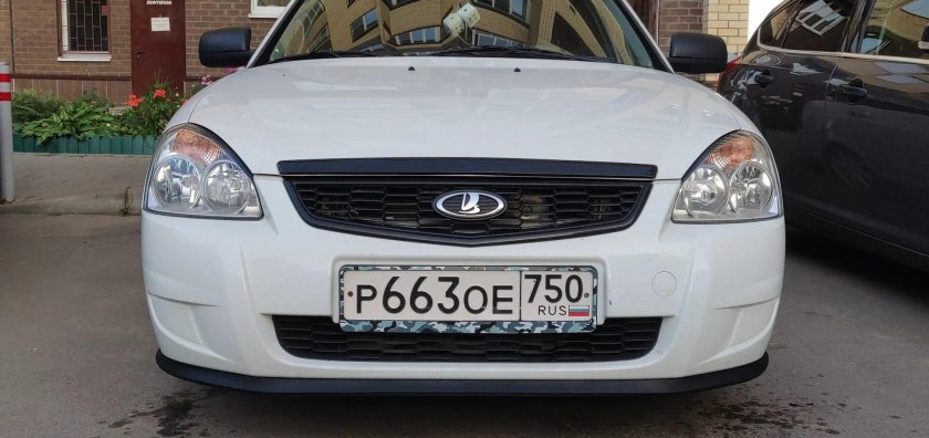 Губа на бампер Приора 2