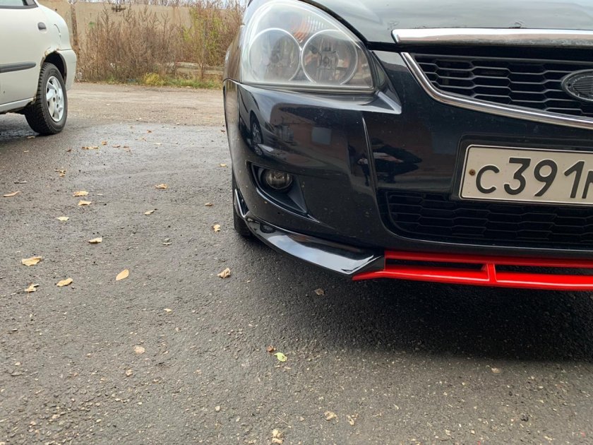 Сплиттер переднего бампера Приора 2