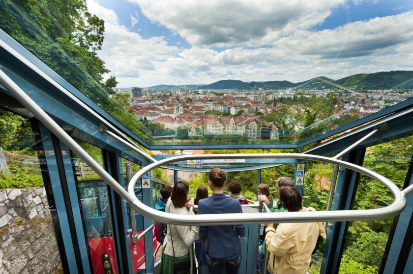 Австрия. Фуникулер Шлоссберг