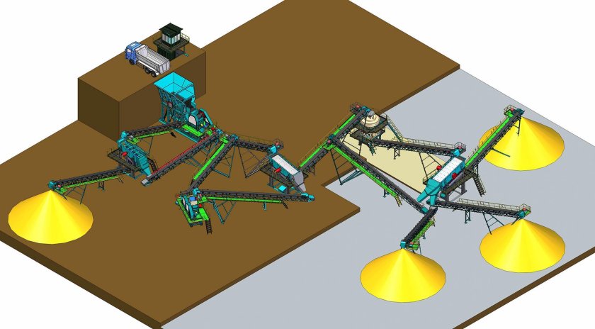 Дробильно сортировочная линия ДСУ-30