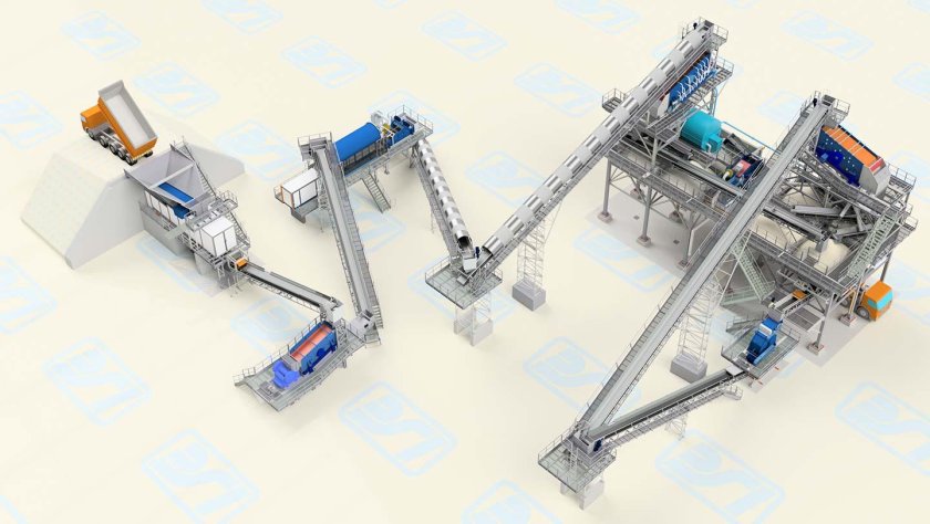 Полумобильный дробильно-сортировочный комплекс Zenith, 300 т/ч