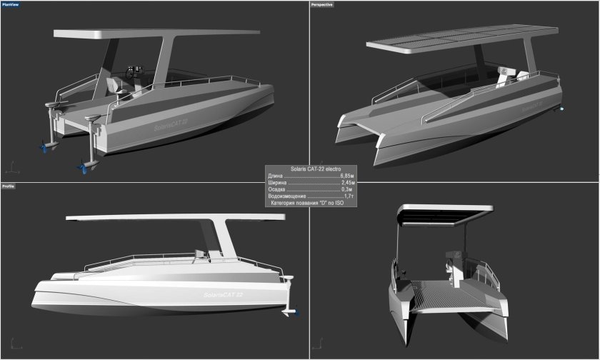 Моторный катамаран н1990