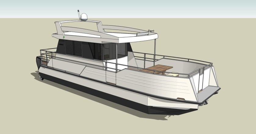 Хаусбот катамаран катамаран