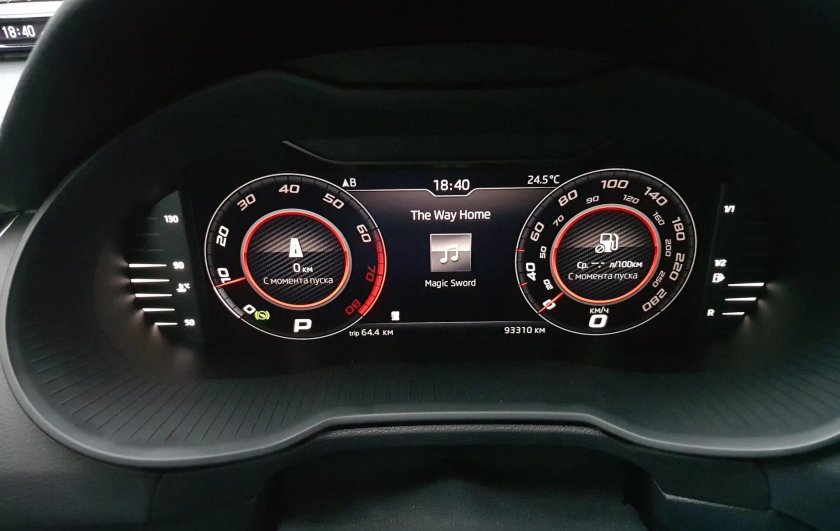 Skoda octavia a7 электронная приборная панель
