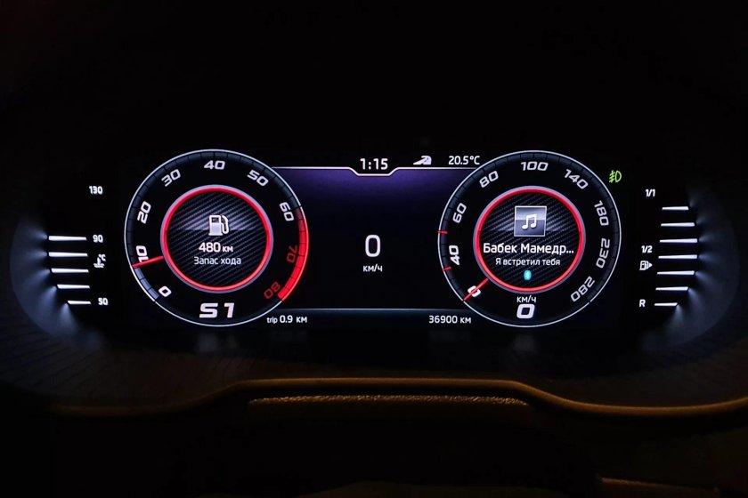 Цифровая панель приборов Шкода Октавия а7