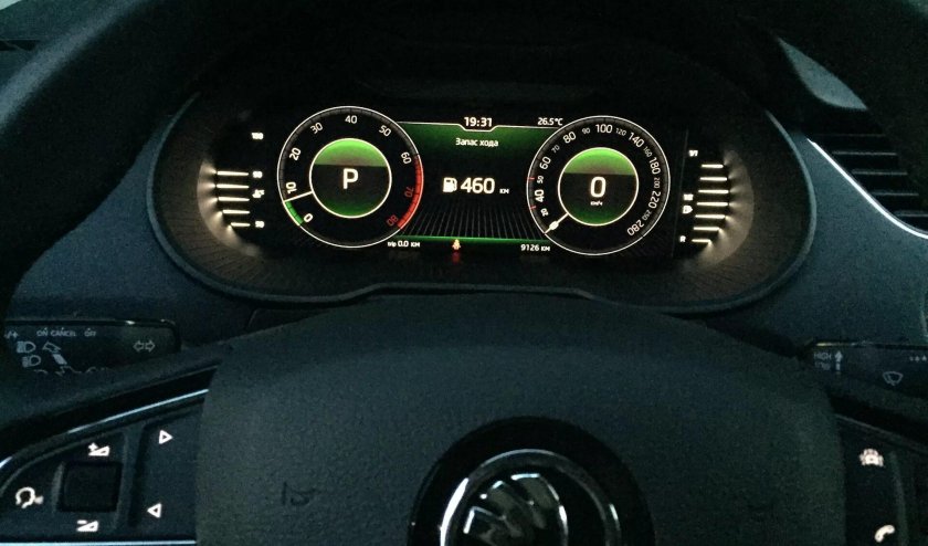 Цифровая приборная панель Шкода Октавия а8