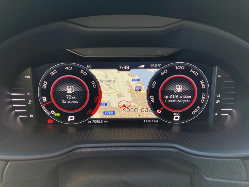 Цифровая приборная панель Шкода Суперб