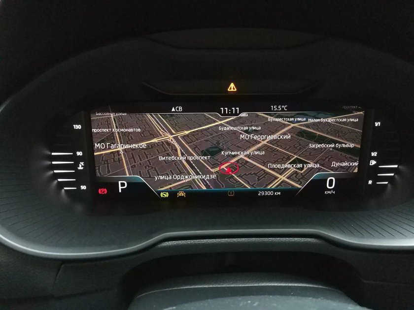 Цифровая панель приборов Шкода Октавия а7