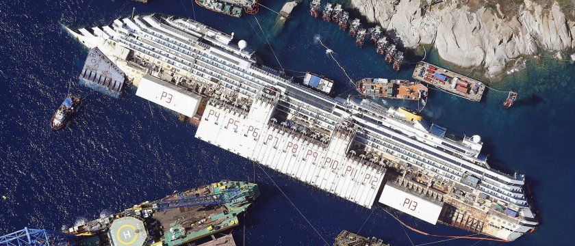 Корабль Коста Конкордия крушение