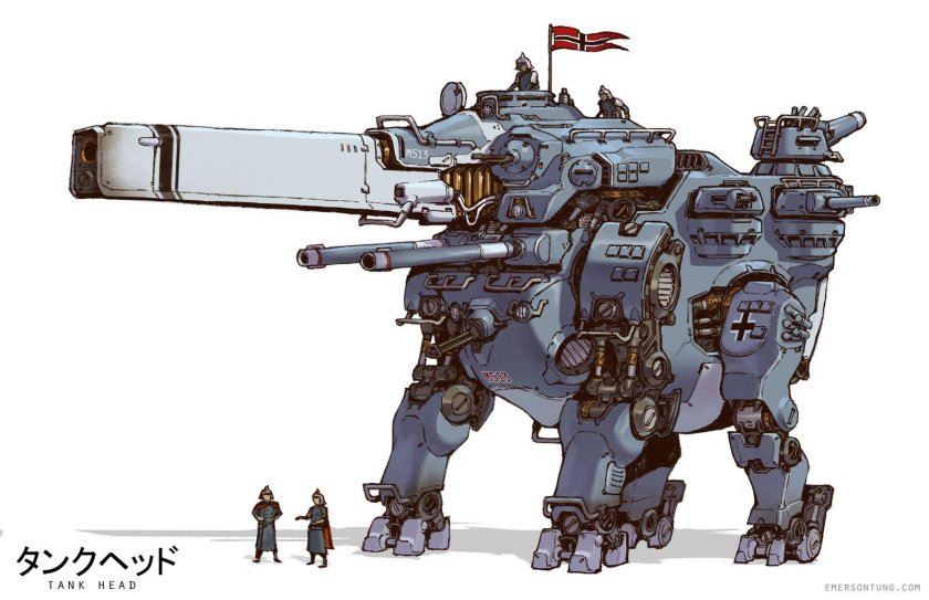 Робот шагоход дизельпанк