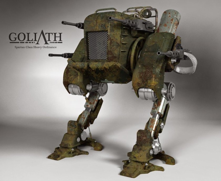 Робот шагоход дизельпанк