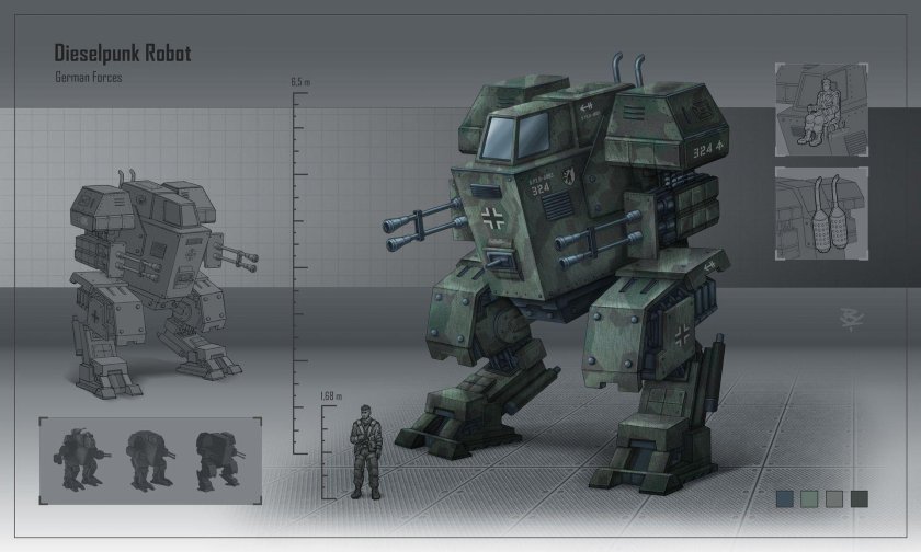 Шагоходы дизельпанк