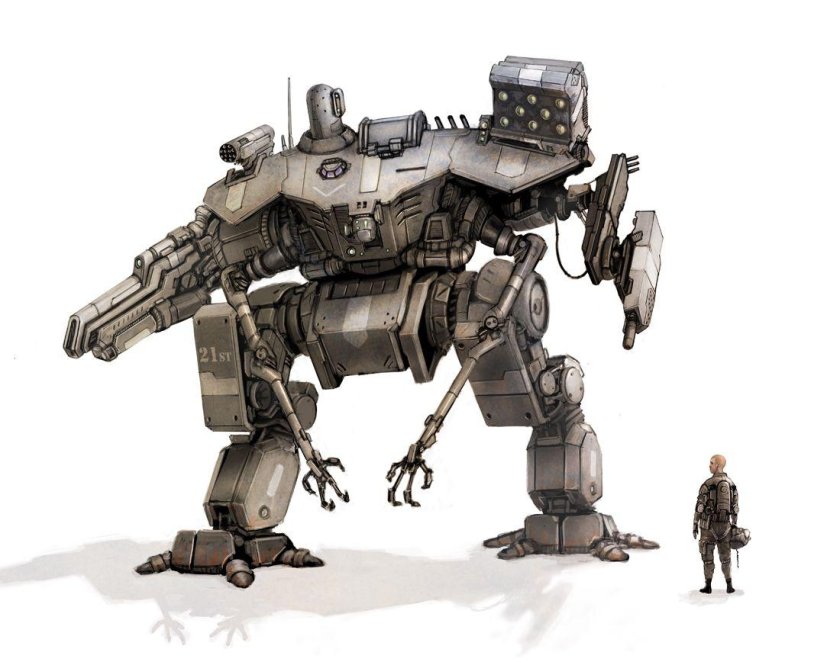 Дизельпанк шагоход концепт