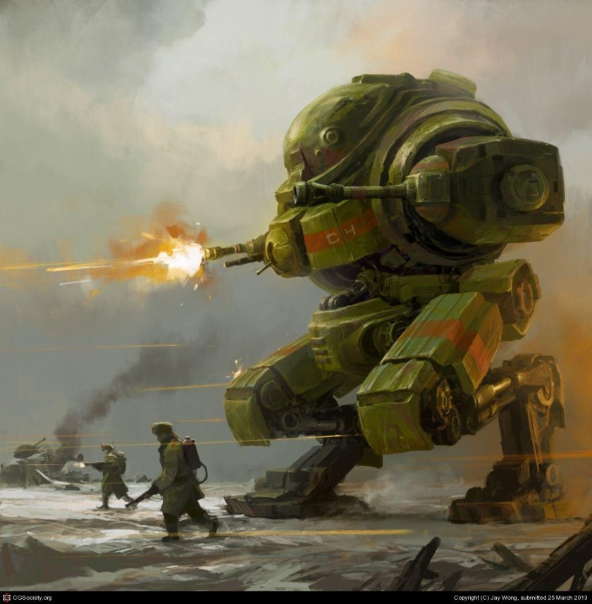 Дизельпанк шагоход СССР