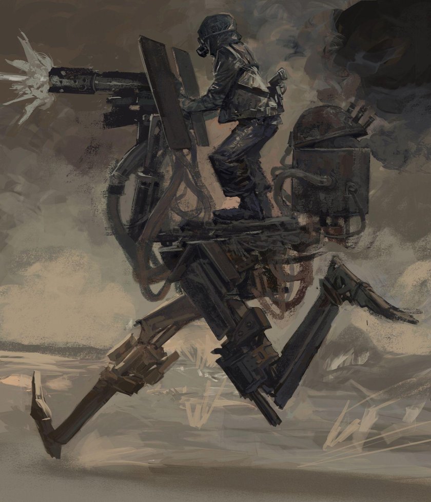 Робот шагоход дизельпанк