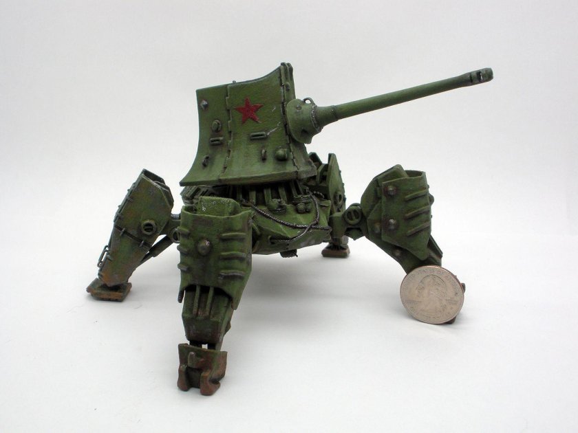 Дизельпанк шагающий танк