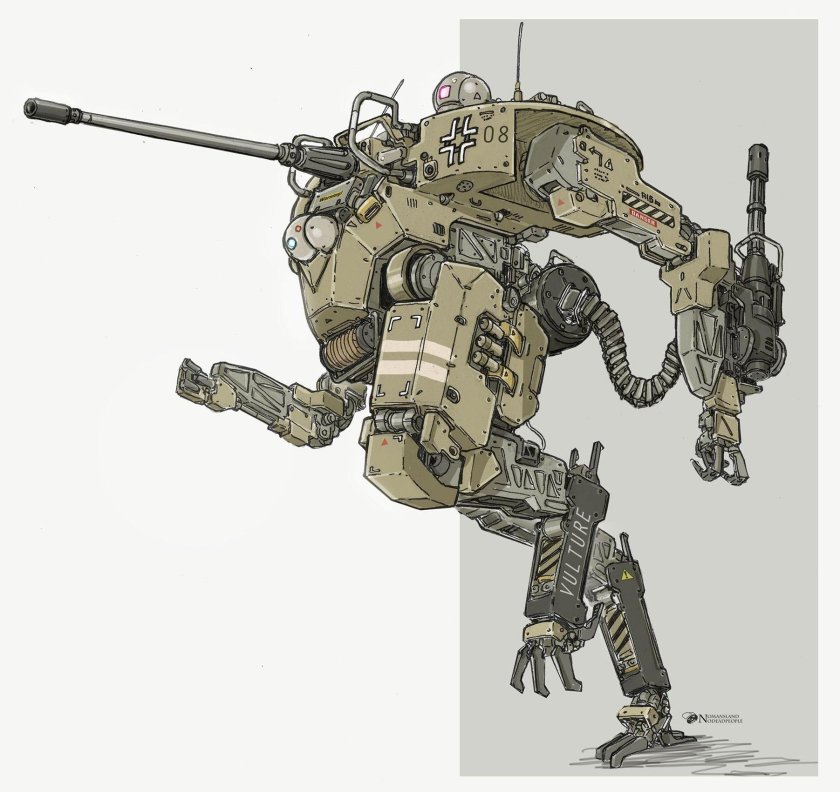 Дизельпанк шагоход СССР