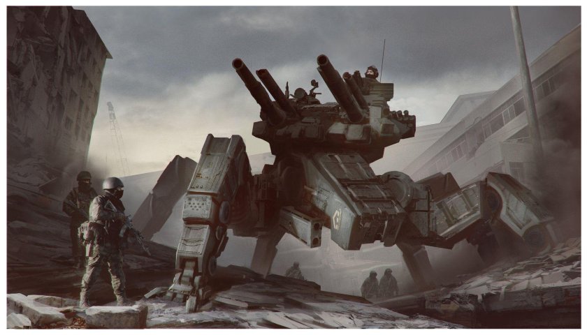 Танк шагоход Sci Fi