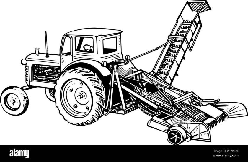 Раскраска трактор МТЗ 80