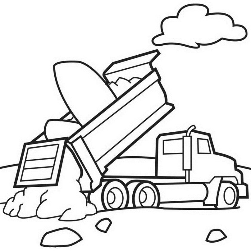 Раскраска "Грузовики"