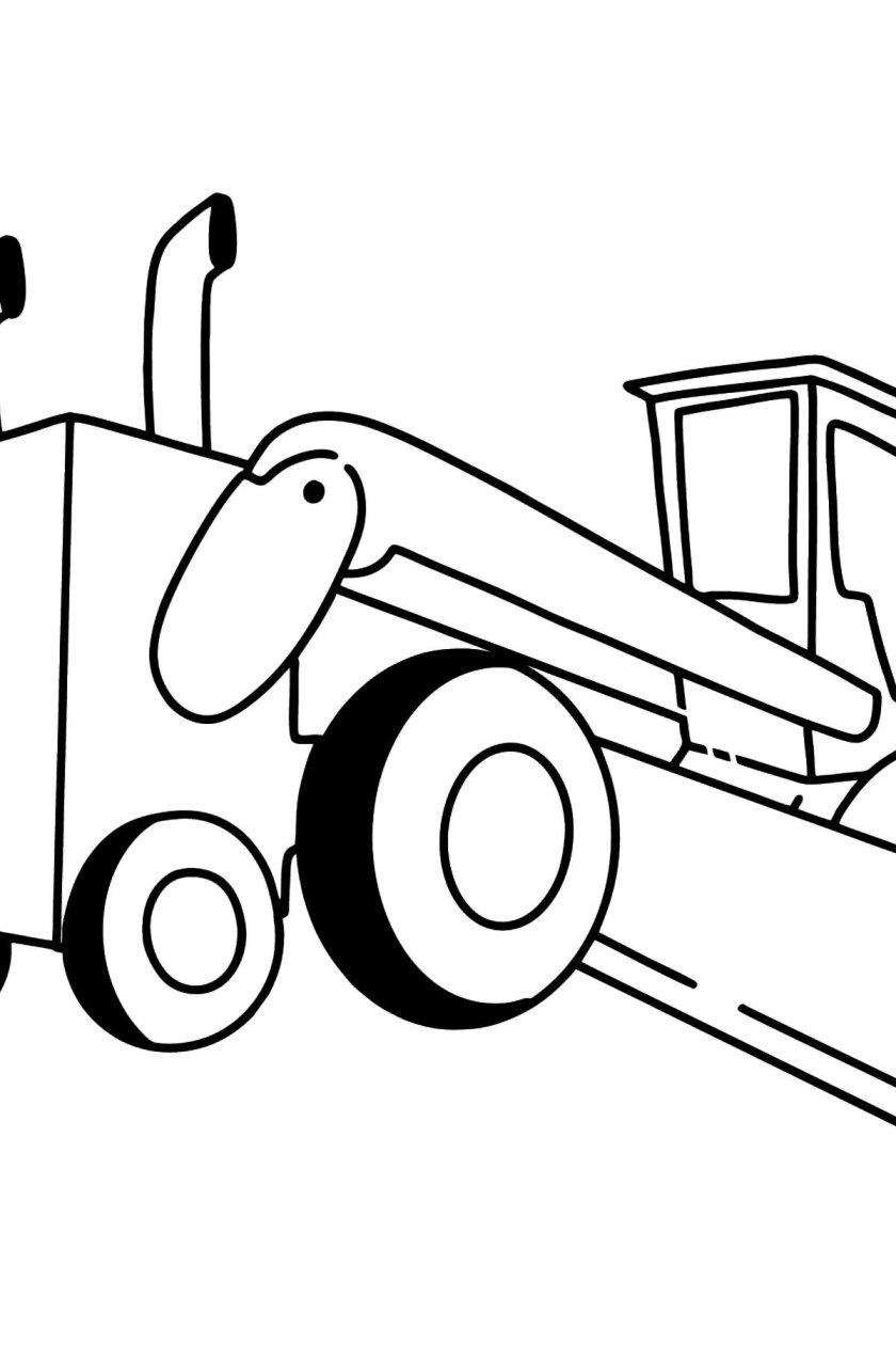 Трактор JCB раскраска