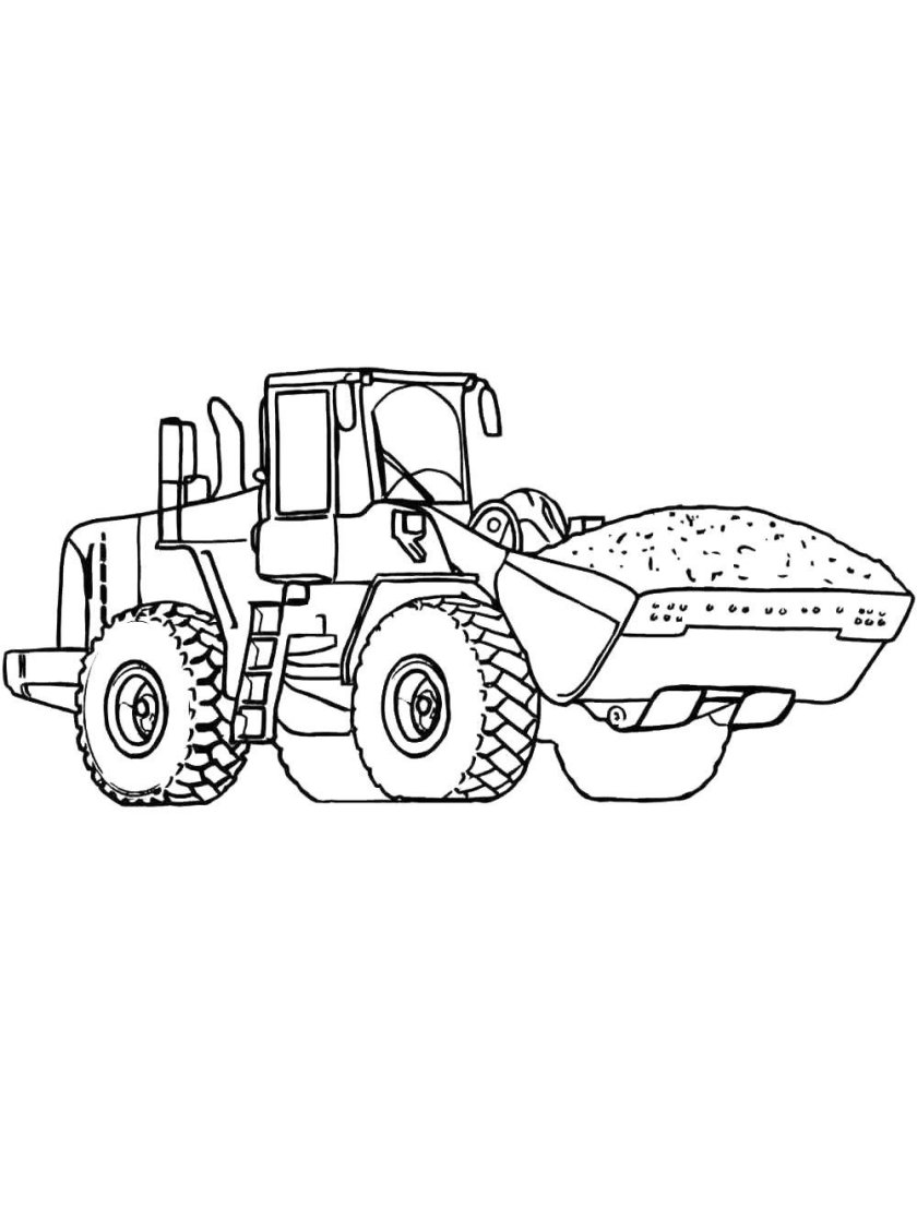 Раскраска экскаватор