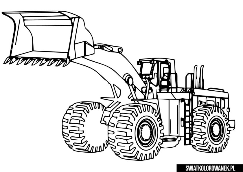 Трактор Бобкэт раскраска