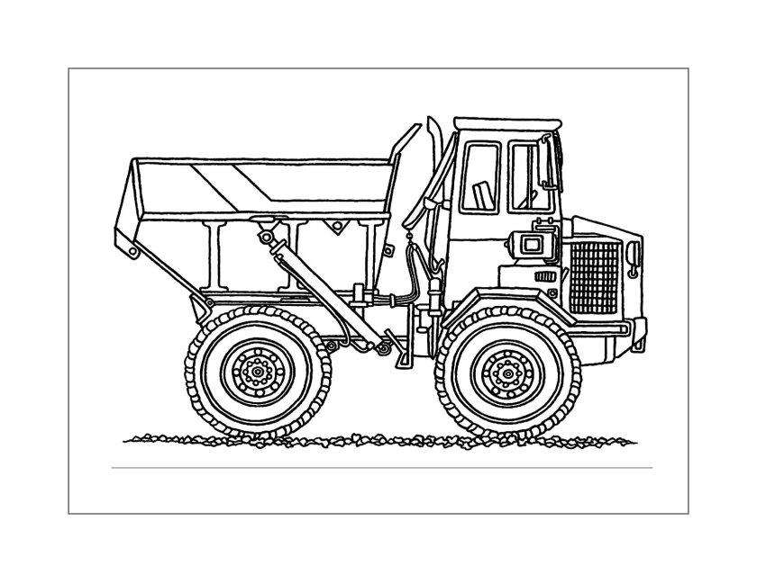Раскраска трактор