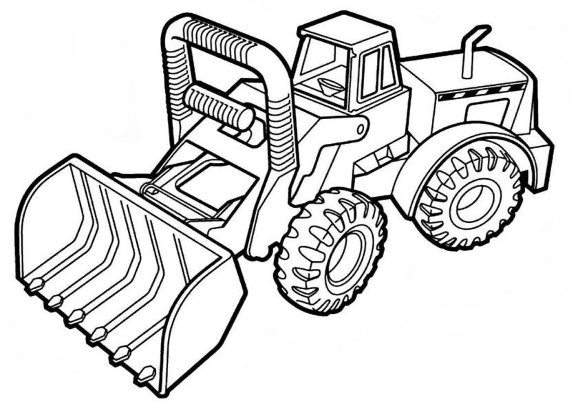 Раскраска трактор