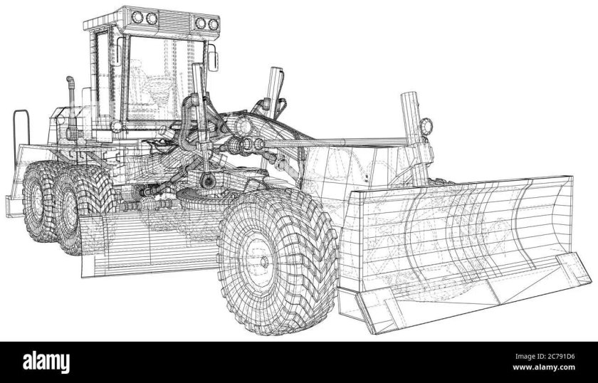 Автогрейдер раскраска