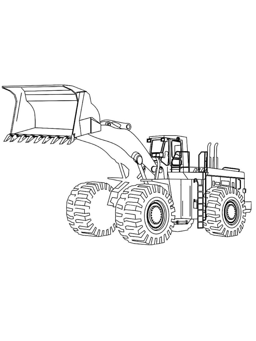 Раскраски трактор МТЗ 82 С ковшом