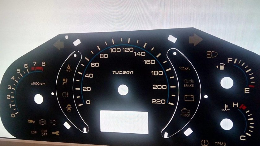 Туксон 2008 комбинация приборов
