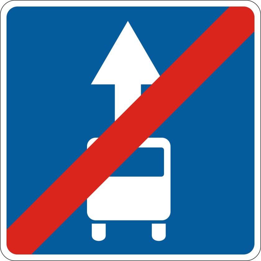 Знак конец полосы